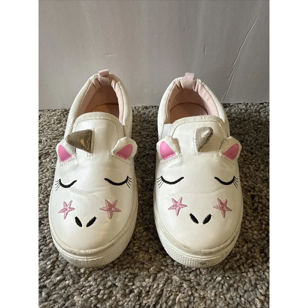 White Unicorn Slip‎ On Shoes Girls Size 10